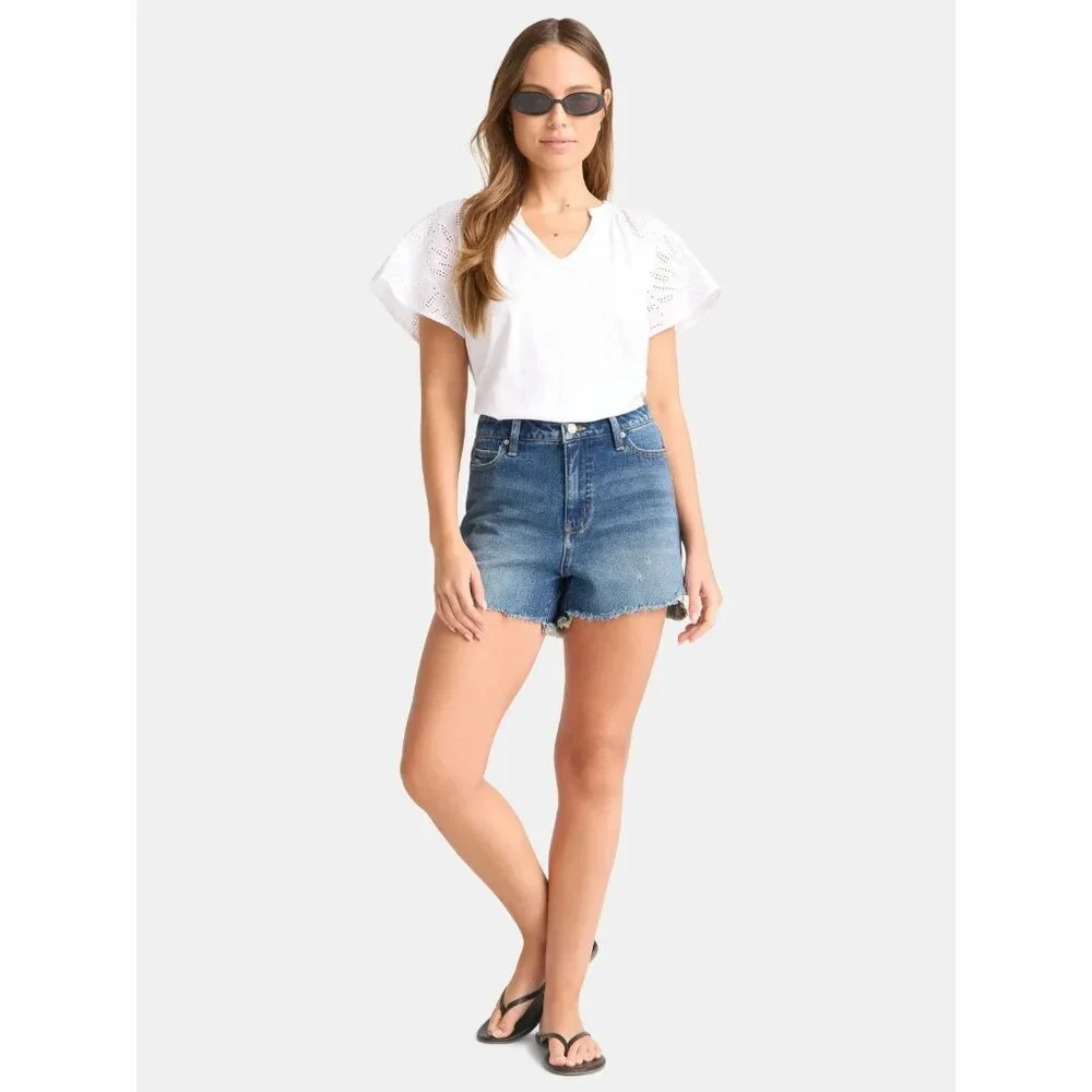 Time and Tru Women's Destructed 4